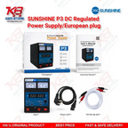 SUNSHINE P3 DC Regulated Power Supply – 5V/8.4V/15V Dual Display (European Plug)