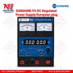 SUNSHINE P3 DC Regulated Power Supply – 5V/8.4V/15V Dual Display (European Plug)