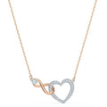 Swarovski Infinity Heart Necklace – White Crystal & Rose Gold - Shoppers-kart.com