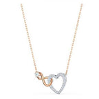 Swarovski Infinity Heart Necklace – White Crystal & Rose Gold - Shoppers-kart.com