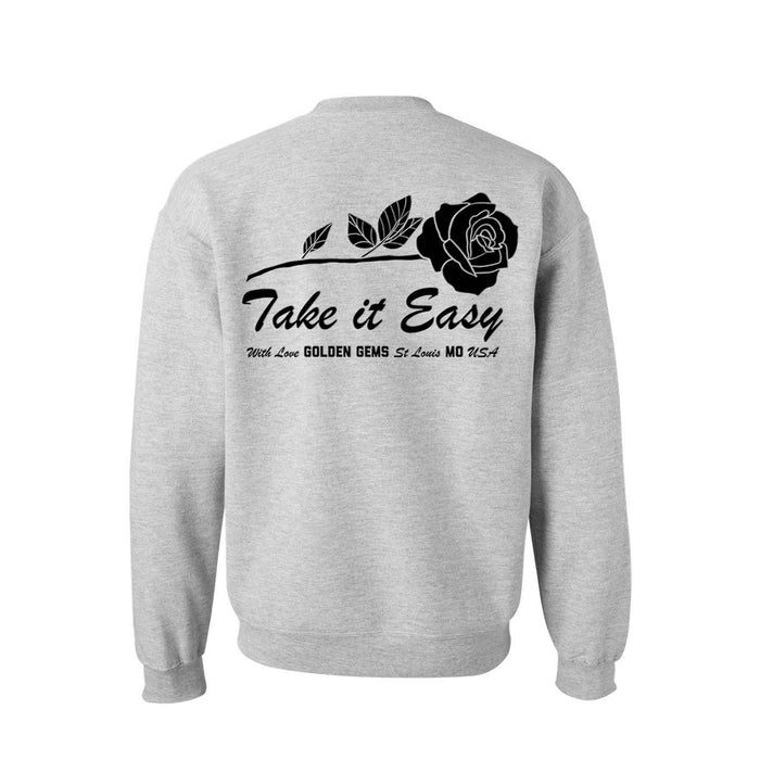 Take It Easy Badge Sweatshirt - Grey