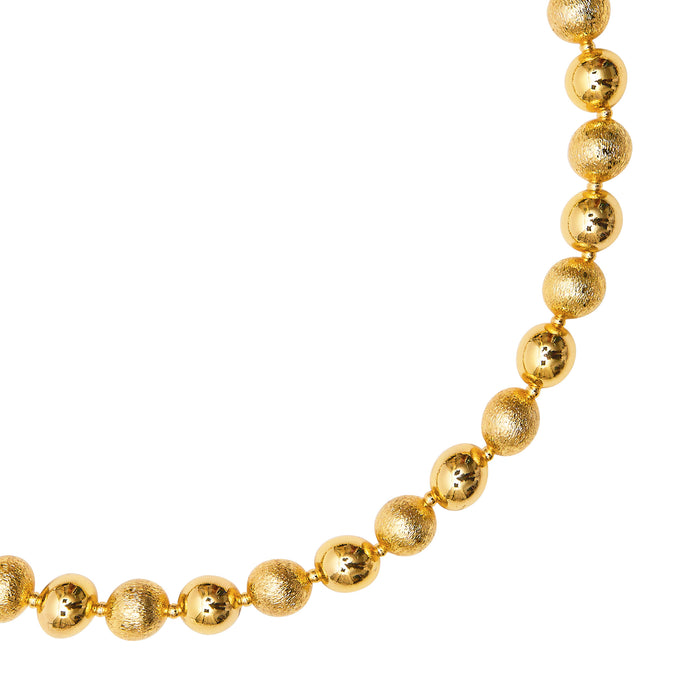 Talis Chains Textured Ball Bead Choker - Gold