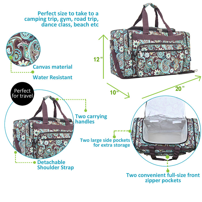 Teal Harmony NGIL Canvas 20" Duffle Bag