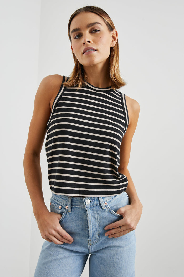 BOXY-TANK-BLACK-IVORY-STRIPE-FRONT