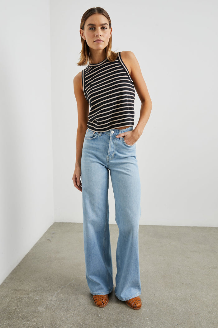BOXY-TANK-BLACK-IVORY-STRIPE-FULL FRONT BODY