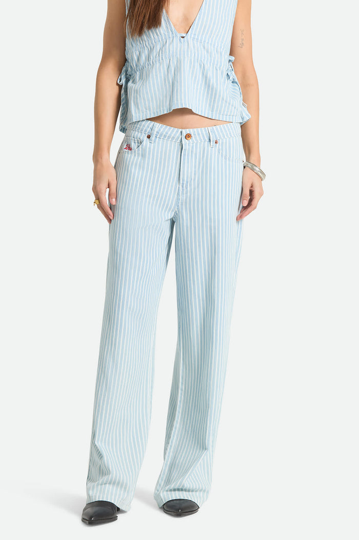Women's The Chloe 5-Pocket Pant in the color Two Boot Stripe - Women's Front View