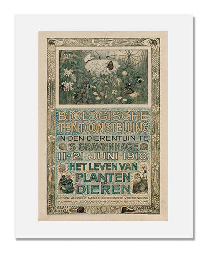 MFA Prints archival replica print of Theodorus van Hoytema, Biologische Tentoonstelling, 1910 from the Museum of Fine Arts, Boston collection.