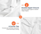 Top Selling Lilac Contrast Color Bar Duvet Cover Set