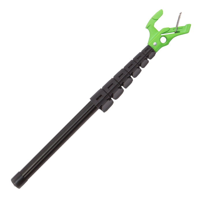 TRANGO Beta Stick Evo, a black collapsible climbing stick with a bright green clipping mechanism.