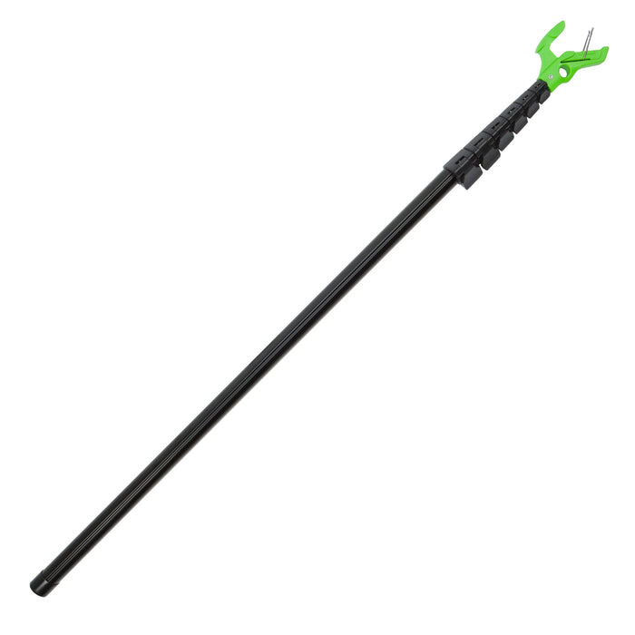 Black TRANGO Beta Stick Evo with a bright green quickdraw clipping mechanism.