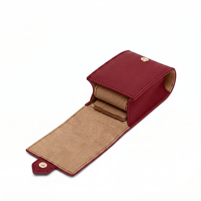 Travel Single Watch Pouch Garnet Red