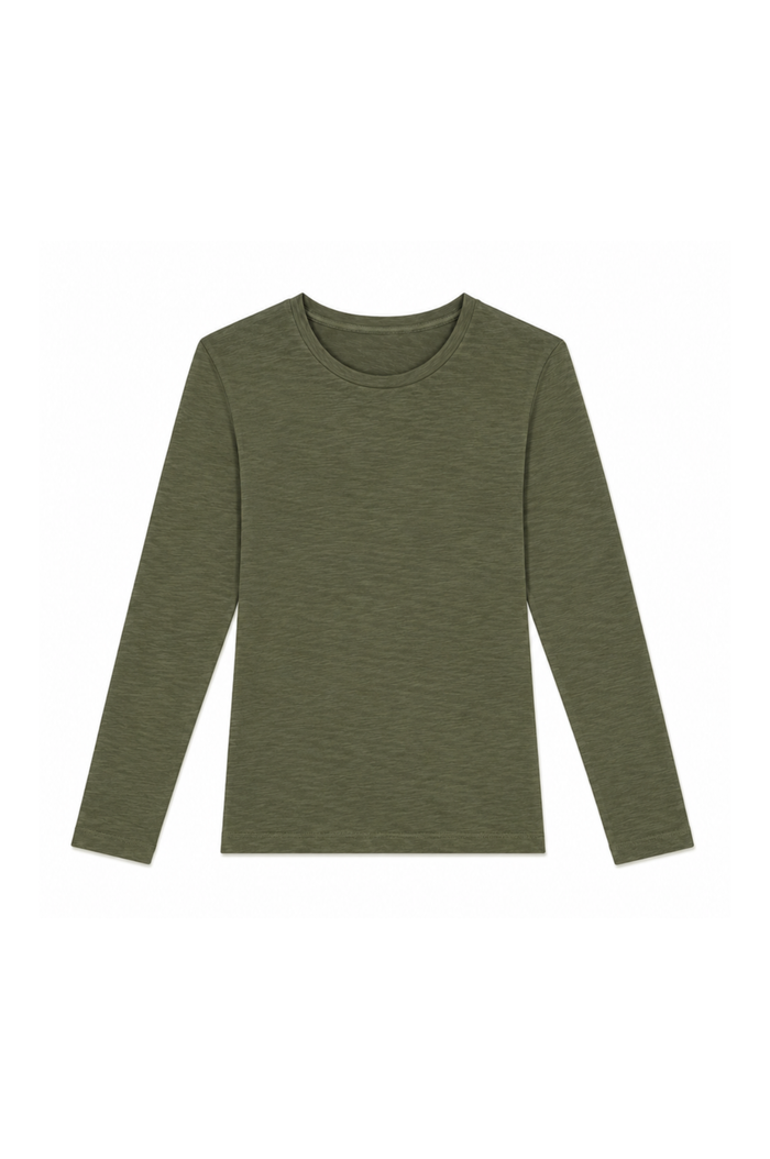 TWNS The Label Queens Long-Sleeve T-Shirt - Khaki