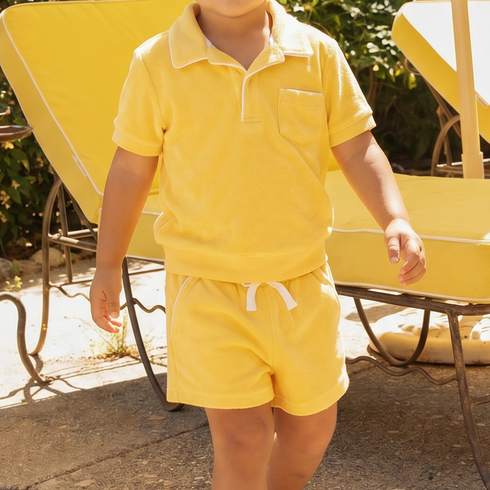 unisex soleil french terry polo