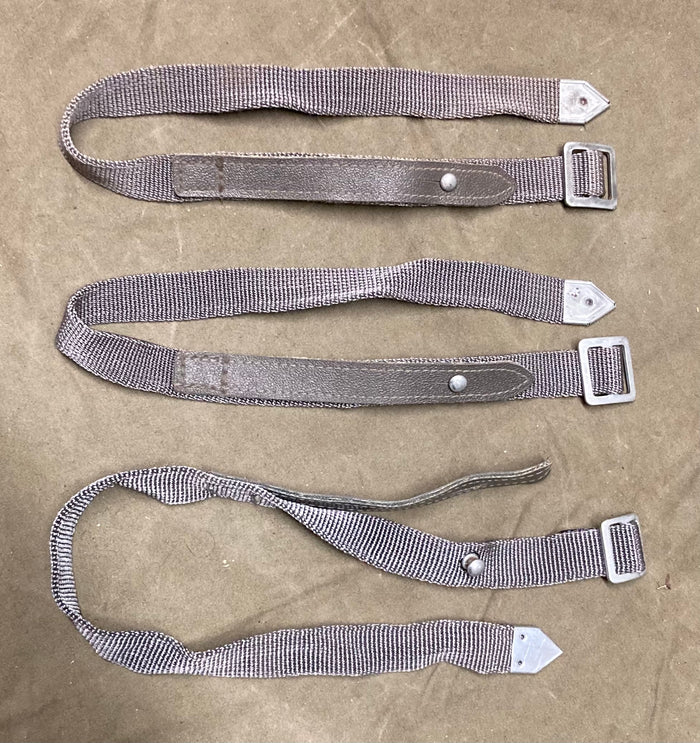 Vintage East German Military Utility Straps – DDR Surplus Nylon Pack Straps, Set of 3