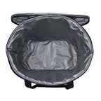 compact volleyball tote large inside, volleyball bag with flexible interior, volleyball storage tote roomy design, volleyball themed bag inside look, tote bag for volleyball with deep compartment, volleyball team bag with wide opening, black volleyball print tote inner space, NGIL volleyball tote with open interior.