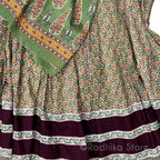 Vrindas Garden- Cotton Screen Print- With Chadar - S-M-L