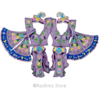 Vrindavan Flower Groves - Muted Lavender - Silk - Gaura Nitai Deity Outfit