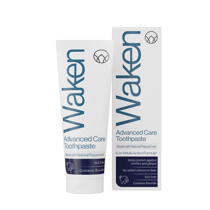 Waken Advanced Care Toothpaste 75ml, 6-in-1 daily protection, SLS-free