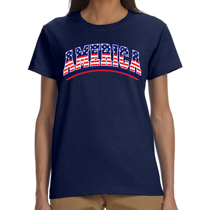 Women's America Stars and Stripes T-Shirt - The Flag Shirt