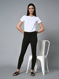 Women's Cotton Elastane Slim Fit Knit Tights Green