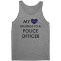 Women's My Heart Belongs To A Police Officer - Tank Top - AS1