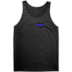 Women's My Heart Belongs To A Police Officer - Tank Top - AS1