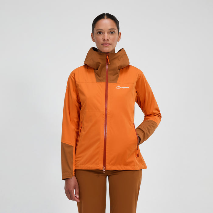 Women's Ridge-Roamer Softshell Jacket - Orange/Brown