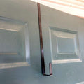 black glossy metal wreath door hanger