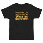 A deep midnight obsidian base provides a stark background for a witty typographic design rendered in warm retro popcorn gold. Contact us with accessibility feedback, we'd love to help!