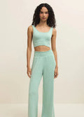 Z Supply Dawn Smocked Pant in Crystal Green