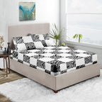 Zebra Print - White Chex Fitted Sheets